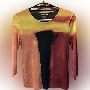 Beautiful vintage Vivienne Tam sheer lined top